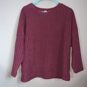Old Navy Cozy Texture Cherry Bark Crew Sweater M